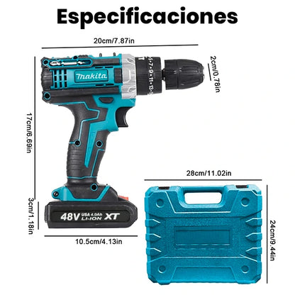 Kit Taladro Inalámbrico Makita Atornillador y Percutor
