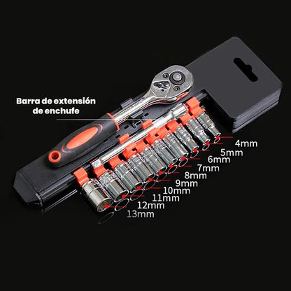 Kit Llave Trinquete Multifuncional 12 Pcs