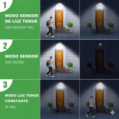 Lámpara Solar Clip Sensor Movimiento Doble Carga  x2