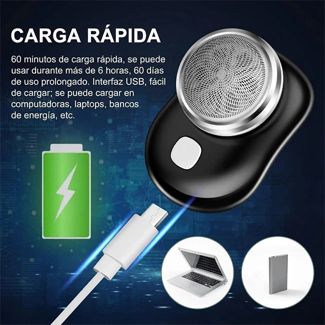 Mini Afeitadora Eléctrica Portátil USB x2