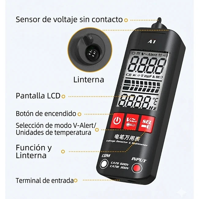 Multímetro Digital Inteligente Multifunción