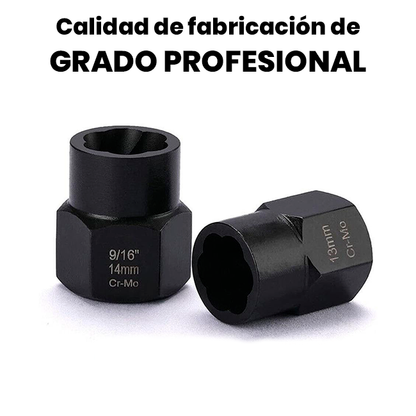 Kit x13 Piezas Extractor de Tuercas y Tornillos Dañados