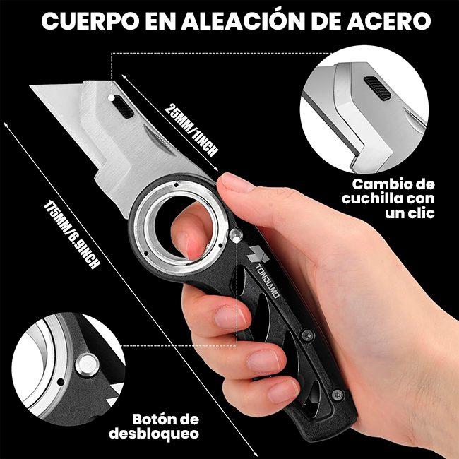 Navaja Multiusos Plegable 🎁Pague 1, Lleve 2🎁 +10 cuchillas