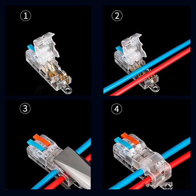 Conector Tipo T de Empalme Rápido x6