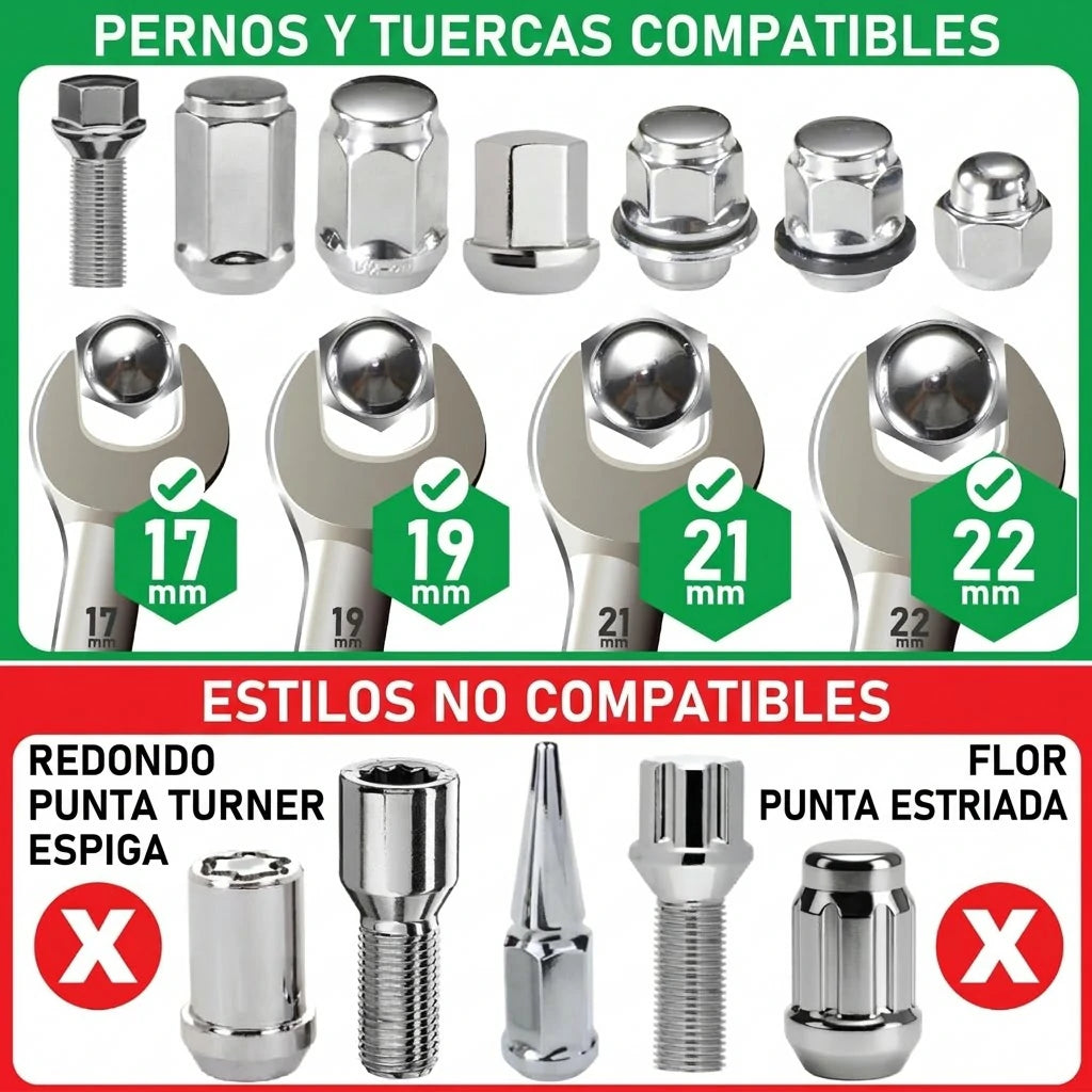 Kit Profesional 5 Piezas Extractor De Pernos y Tuercas