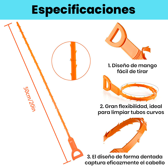 Kit de Limpiadores de Drenaje x6