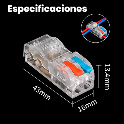 Conector Tipo T de Empalme Rápido x6