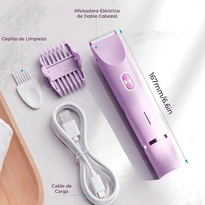 Kit Rasuradora Eléctrica Para Mujer 2 En 1 Recargable