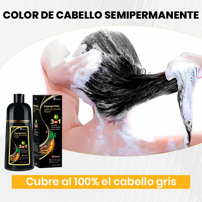 Shampoo Cubre Canas 3 En 1 Cobertura En Minutos