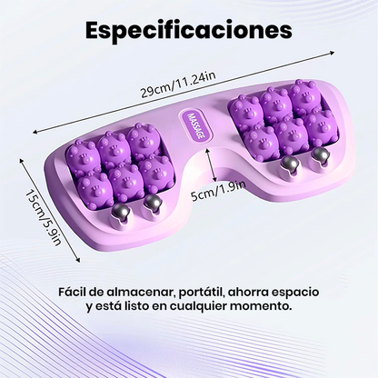 Rodillo Portátil Masajeador de Pies Doble