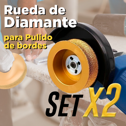 Set  x2 Rueda de Diamante para Pulido