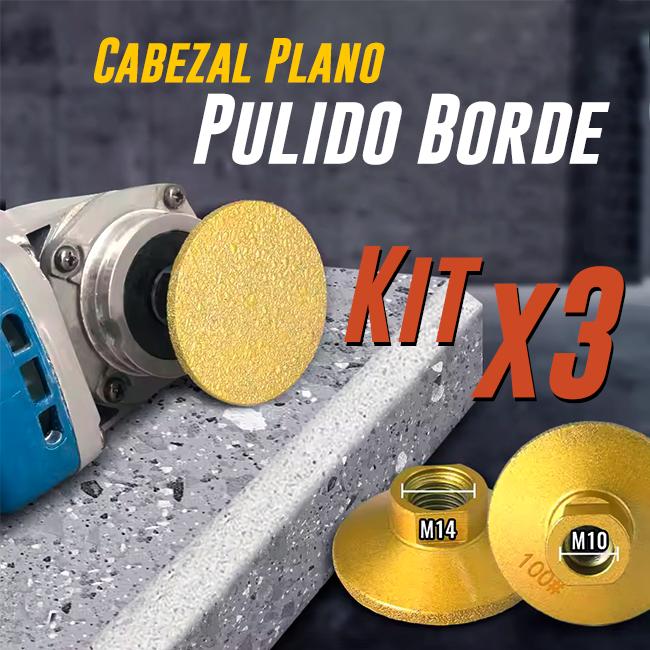 Kit x3 Cabezal Plano para Pulido con borde