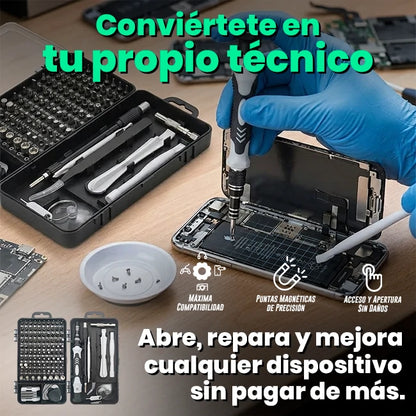 Kit 115 En 1 Destornilladores de Precisión Electrónica Con Estuche