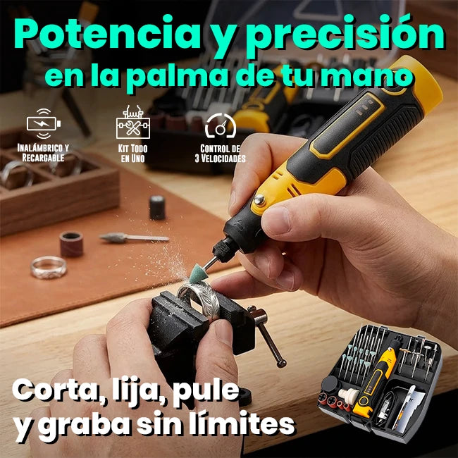Kit 57 Piezas Herramienta Moto Tool 3.6v Inalámbrica
