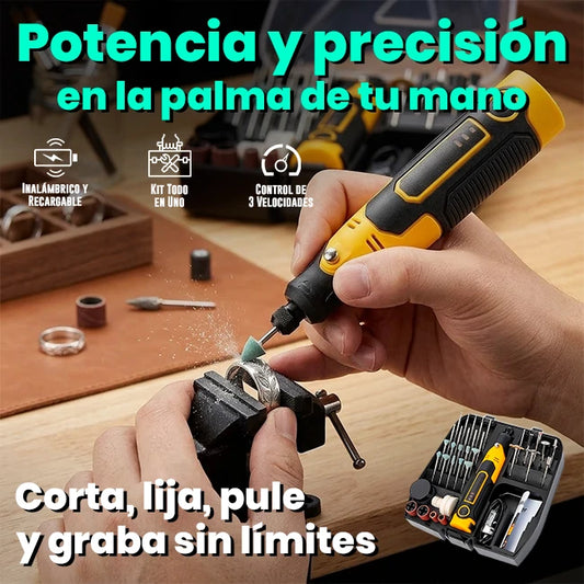 Kit 57 Piezas Herramienta Moto Tool 3.6v Inalámbrica