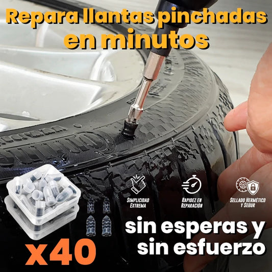 Kit x40 Clavos Reparación Neumáticos Pinchados