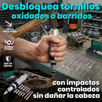 Kit Destornillador Manual De Impacto 13 Piezas