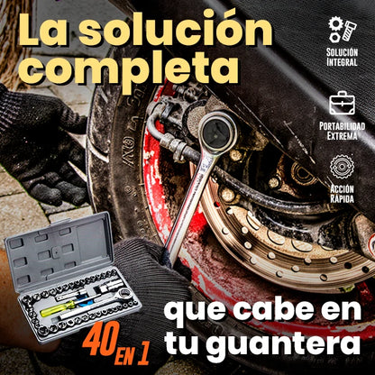 Kit Llave Ratchet 40 En 1 Multifuncional