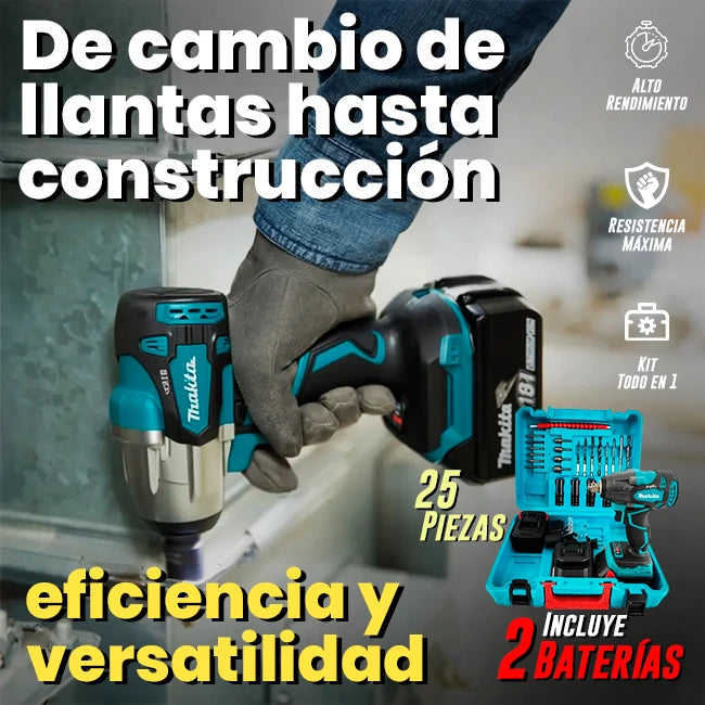 Kit 25 Piezas Llave Taladro De Impacto Makita 1/2”