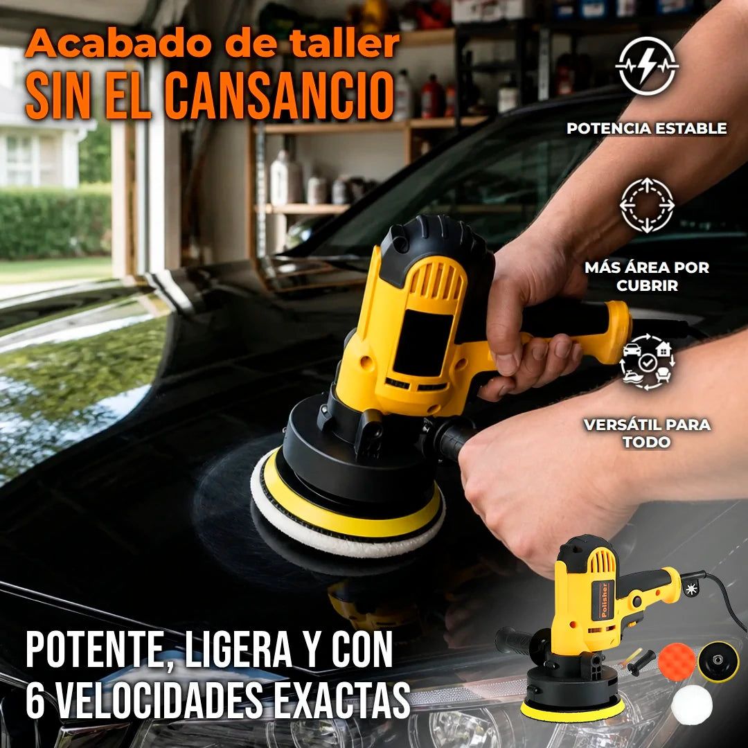 Kit Polichadora Eléctrica Multifuncional con 6 Velocidades y Mango Auxiliar