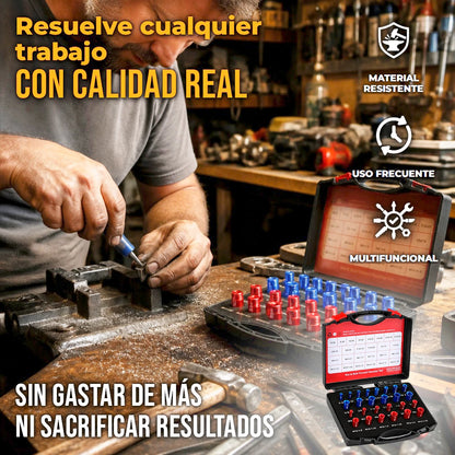 Kit X26 Piezas Comprobadores De Calibre Tuercas Y Tornillos