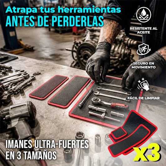 Kit 3 en 1 Alfombra Magnética Para Taller / Caja de Herramientas