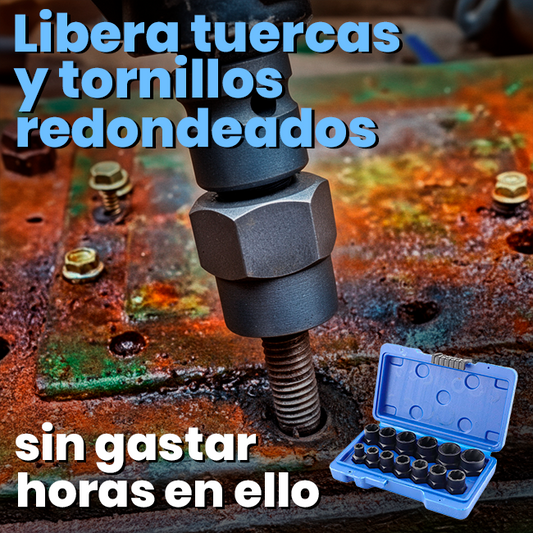Kit x13 Piezas Extractor de Tuercas y Tornillos Dañados