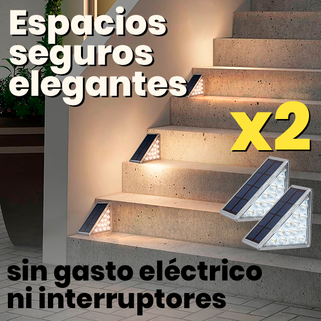 Lámparas Solares Impermeables para Escalones x2
