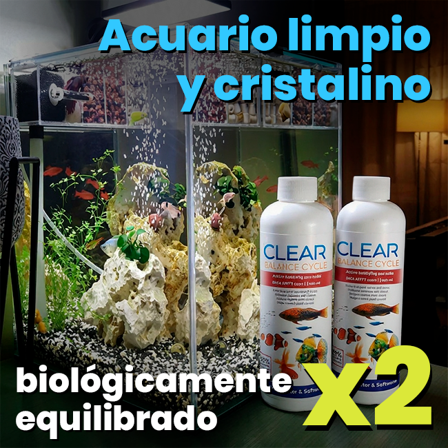Limpiador Clarificante de Agua para Pecera x2