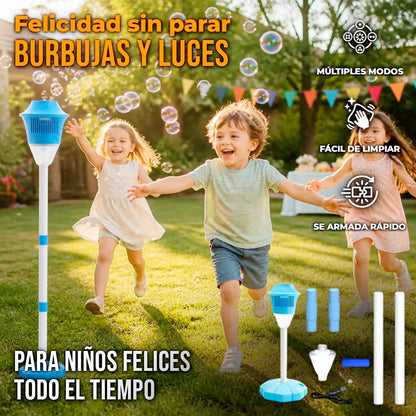 Máquina De Burbujas De Pie Con Luz Led Y Música