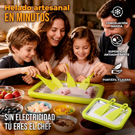 Bandeja Fabricación Rollos de Helado Casero Instantáneo