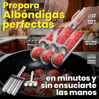 Máquina Molde Para Albóndigas Tres Compartimentos