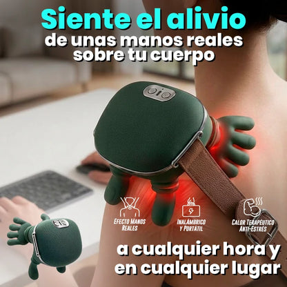 Masajeador Cervical Shiatsu Con Calor y Amasado 4D Para Cuello y Hombros
