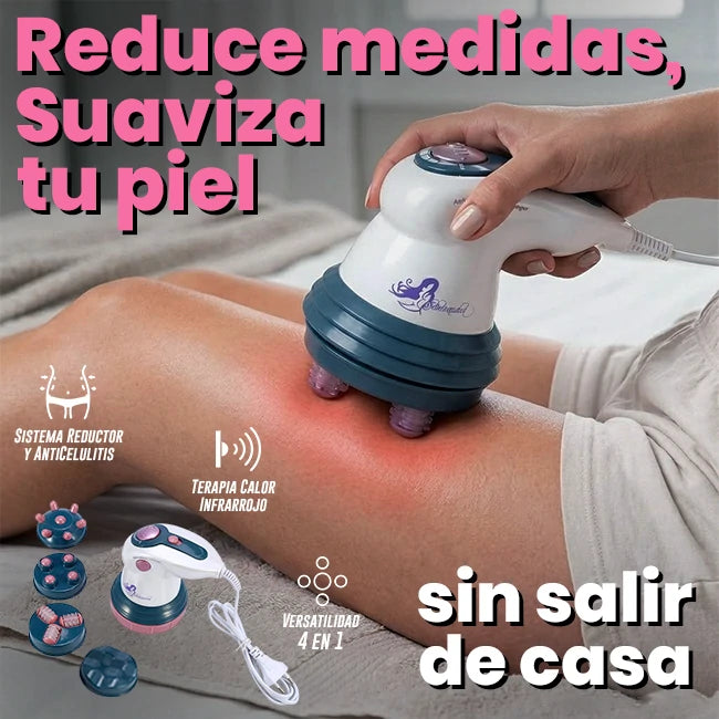 Masajeador Corporal Adelgazante Anticelulitis 4 Cabezales