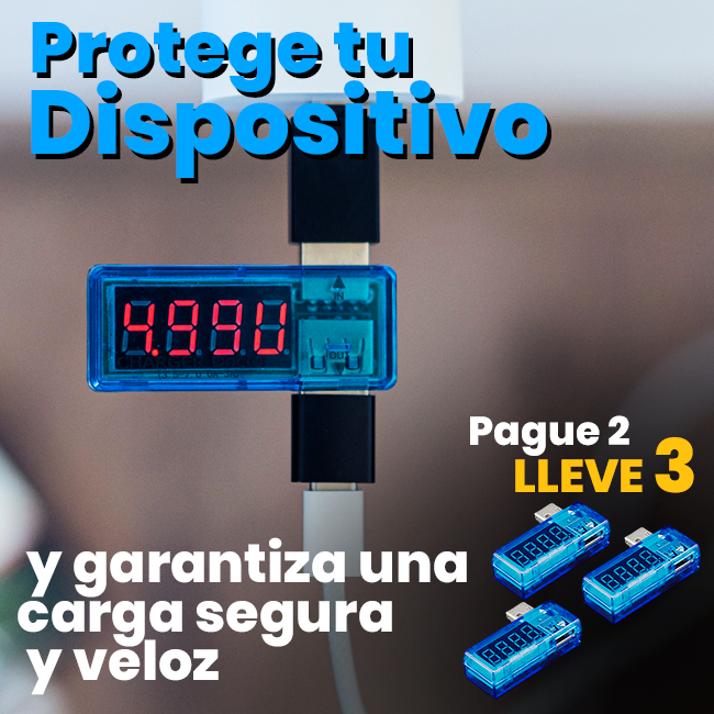 Medidor USB de Voltaje de Carga x3