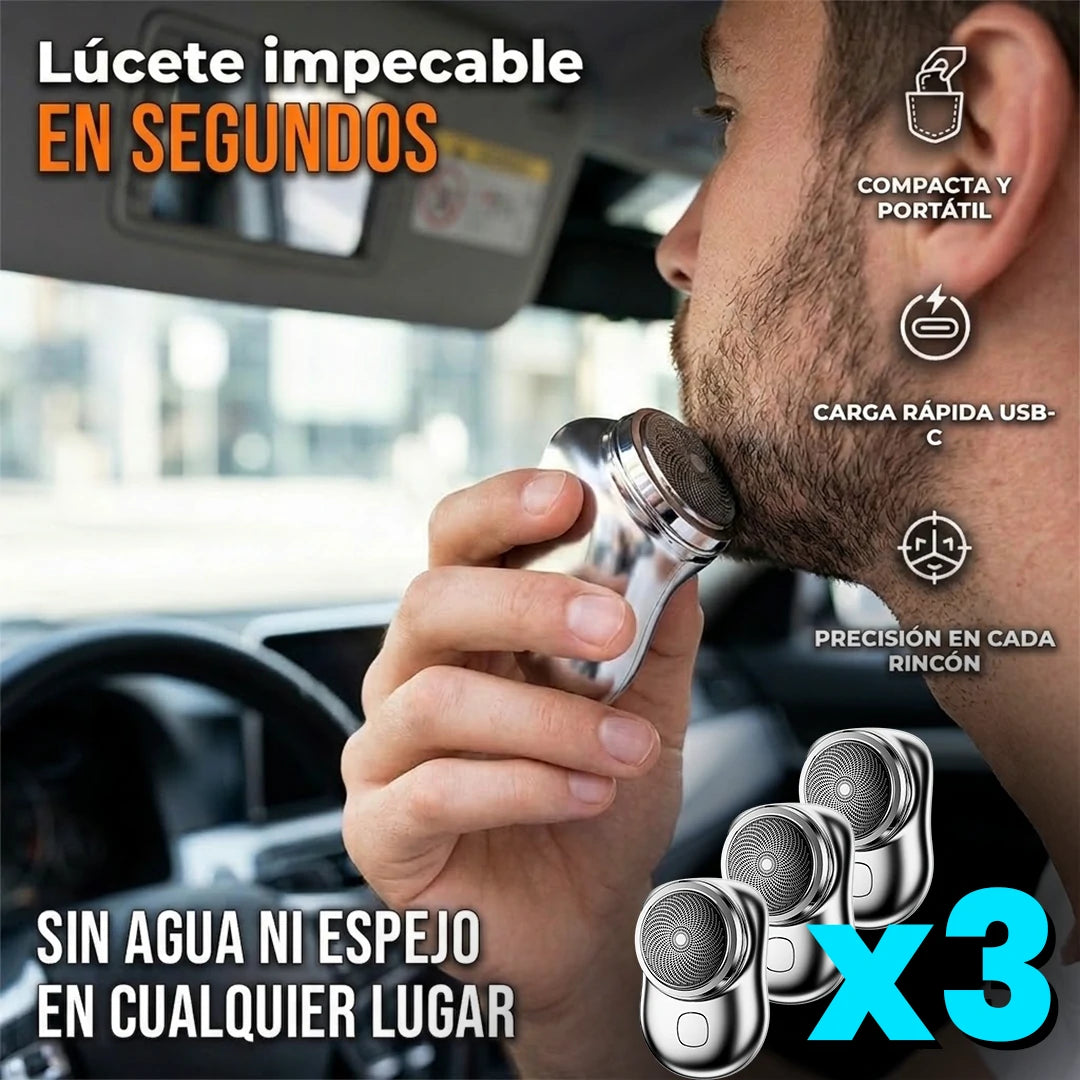 Pack x3 Mini Afeitadora Eléctrica Portátil Recargable