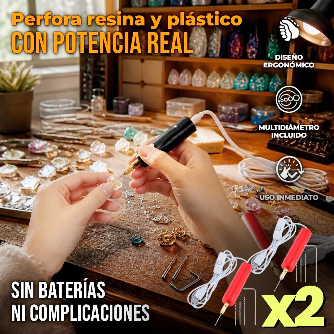 Kit Mini Taladro Eléctrico USB Para Manualidades