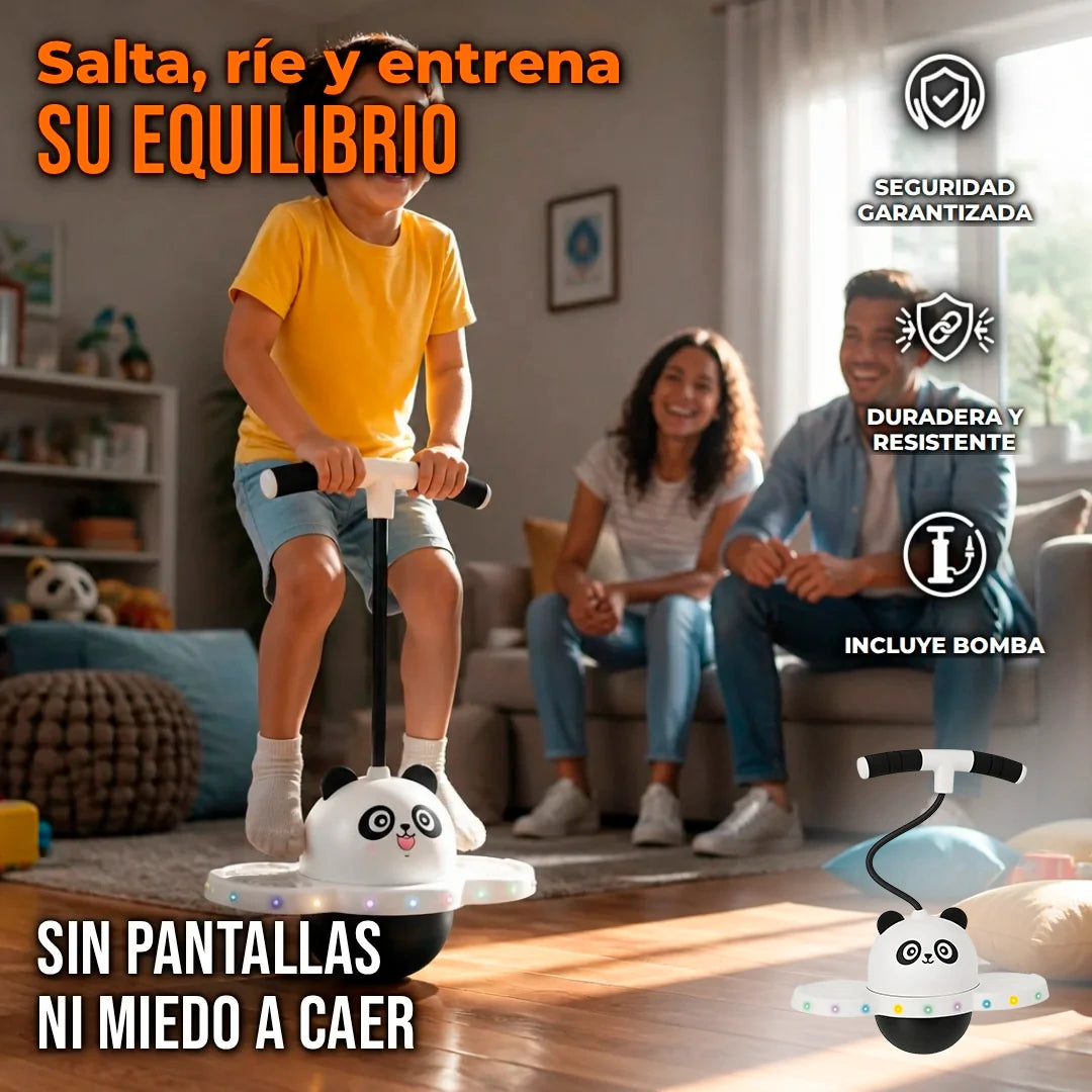 Juguete Pelota Saltarina Con Manubrio Diversión Con Luces LED