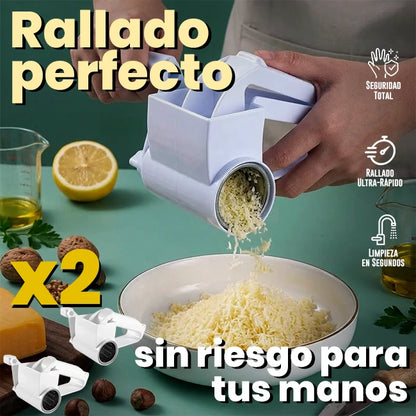 Rallador Giratorio A Manivela Tambor Acero Inoxidable