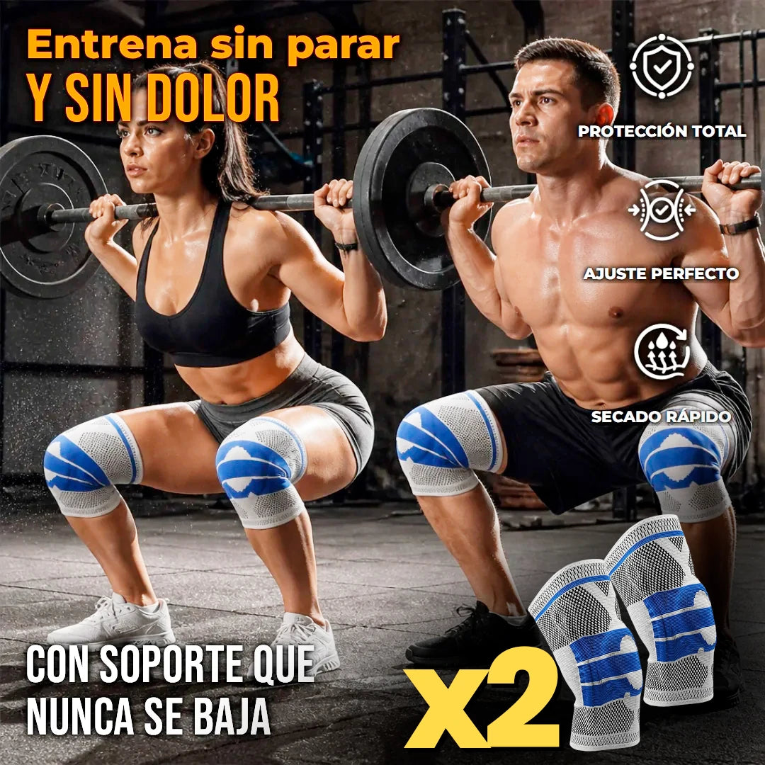 Kit x2 Rodillera De Compresión Para Rótula Con Soporte De Silicona