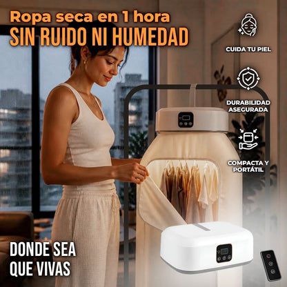 Secadora De Ropa Eléctrica Portátil Con Luz UV y Control Remoto