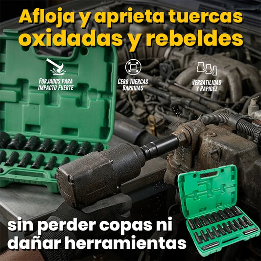 Set x20 Piezas Copas ½  De Impacto + Estuche