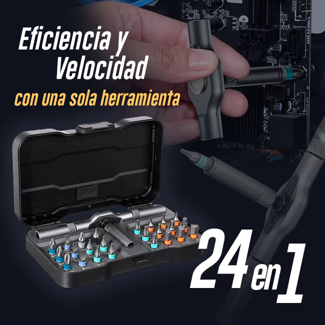 Set Destornillador Magnético 24 en 1