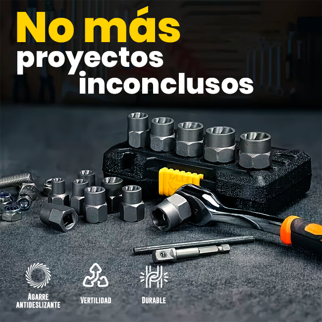 Set 14 Copas Extractoras de Tornillos y Tuercas