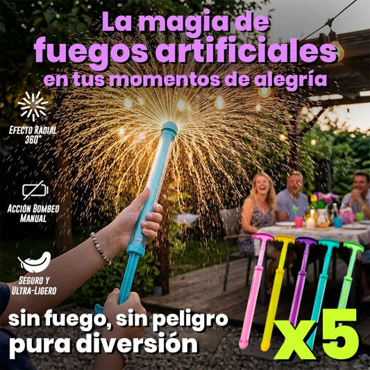 Set x5 Pistola Rociadora De Agua Recreativa Fuegos Artificiales