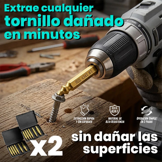 2 Sets x6 Brocas Extractoras Tornillos Dañados