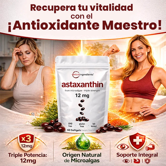 Suplemento Antioxidante Astaxantina Cápsulas 12mg