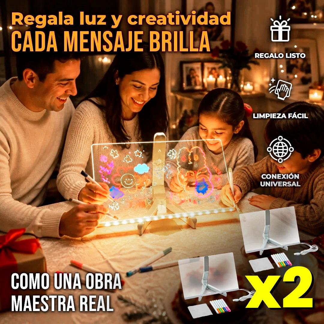 Tablero Mágico LED Acrílico Borrable 🎁Pague 1, Lleve 2 🎁