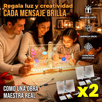 Tablero Mágico LED Acrílico Borrable 🎁Pague 1, Lleve 2 🎁