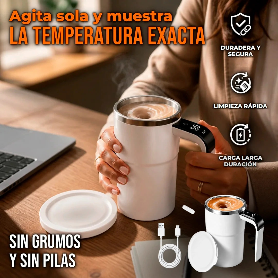 Taza Auto Mezcladora Digital Recargable